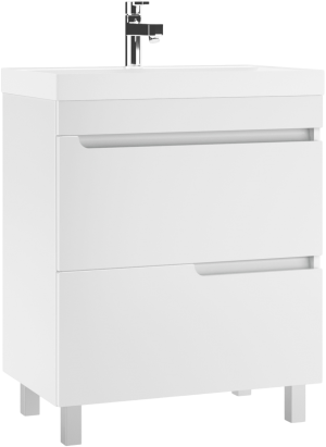 Тумба с раковиной Айсберг-Unit 70 Веста с двумя ящиками В2