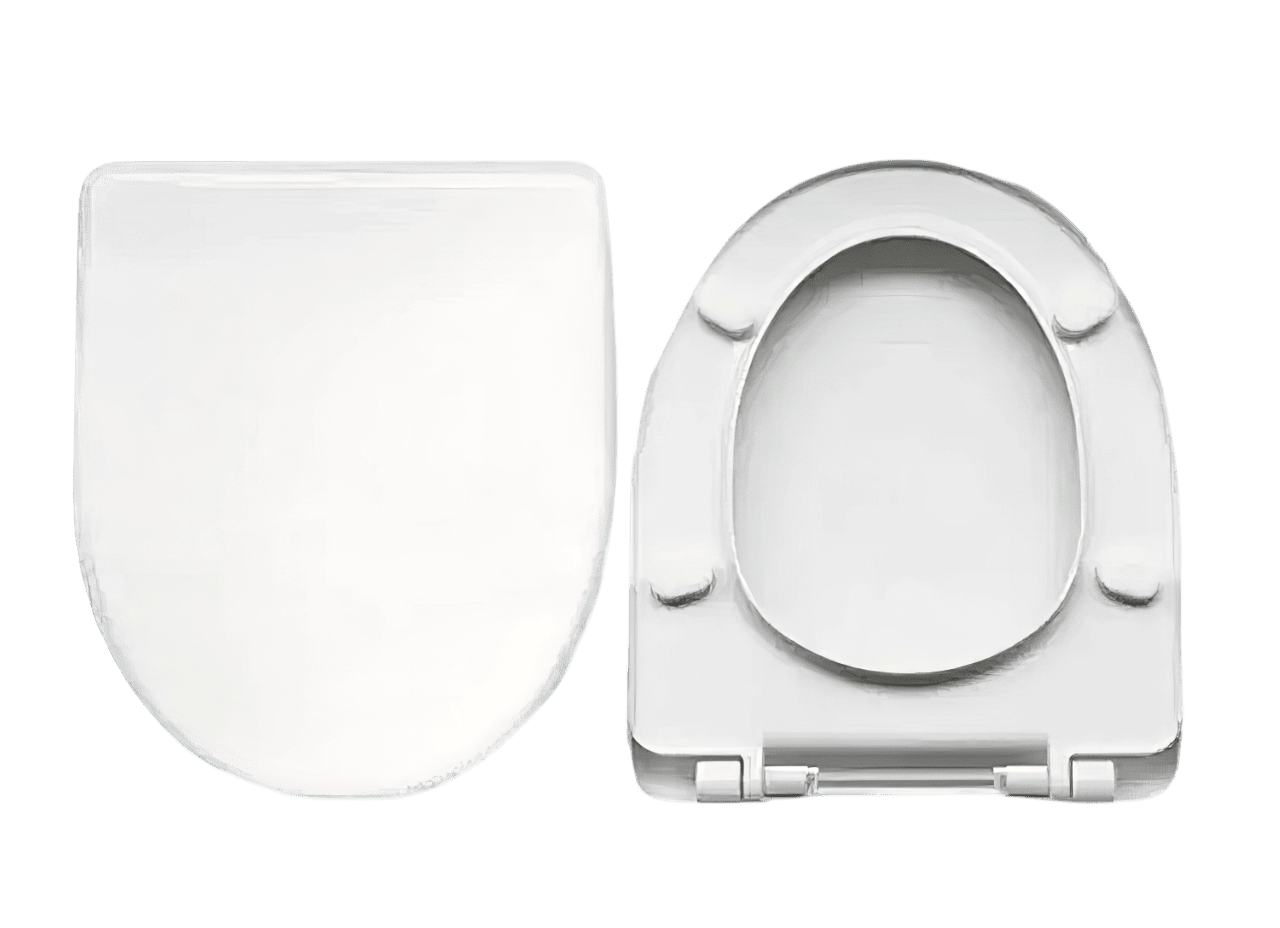 Сиденье для унитаза Sanita, с микролифтом, с крышкой, дюропласт, белое (2)
