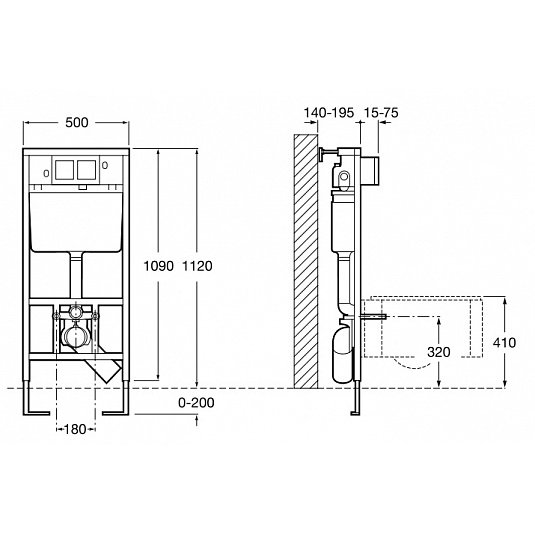 Инсталяция Roca In-Wall-89009000K, кнопка хром (3)