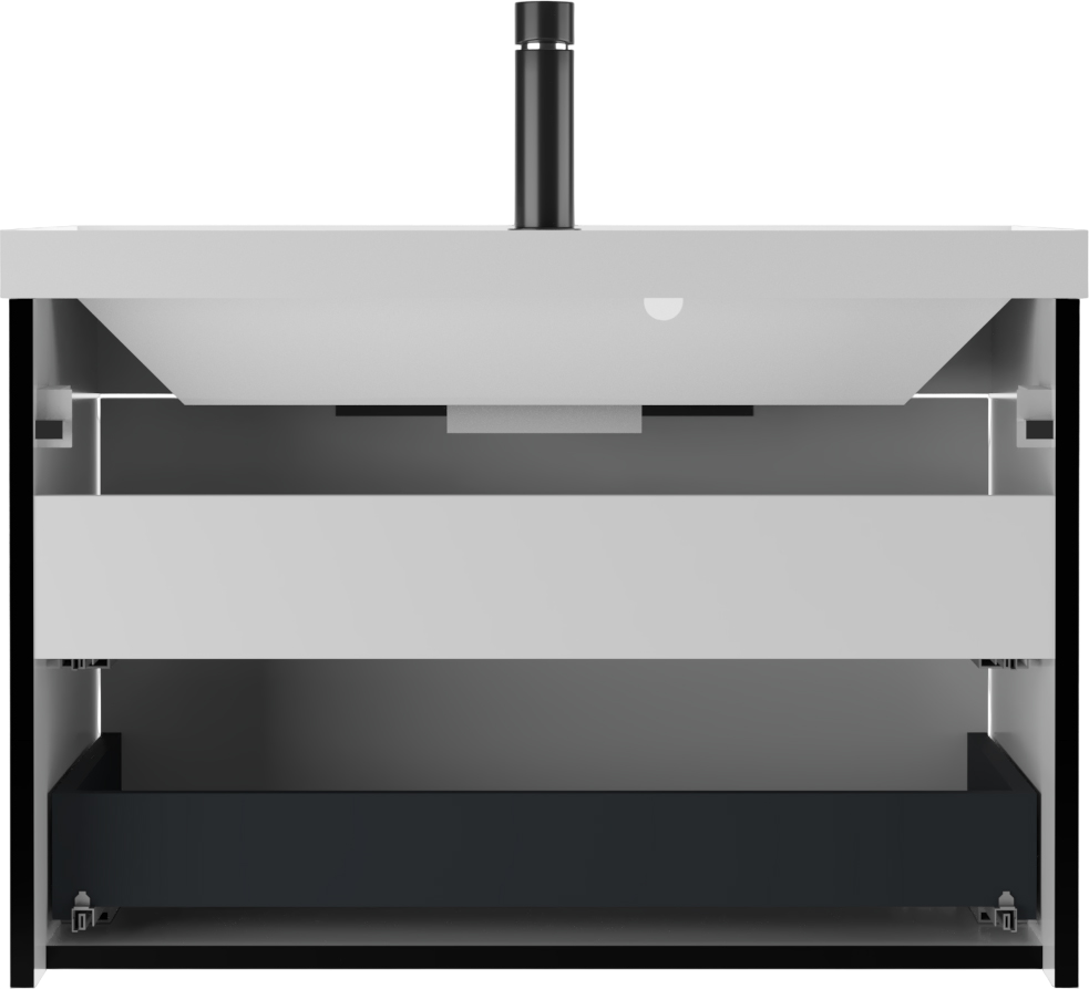Тумба подвесная под умывальник Домино Unit 80 Форта (Forta) B2 Белый (4)