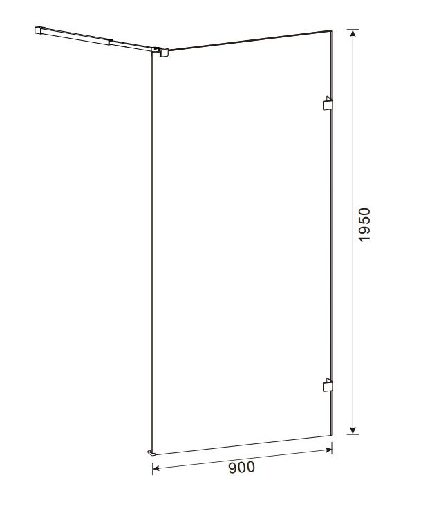 Душевая перегородка ZILI DO C3038 900x1950мм 8 мм (2)