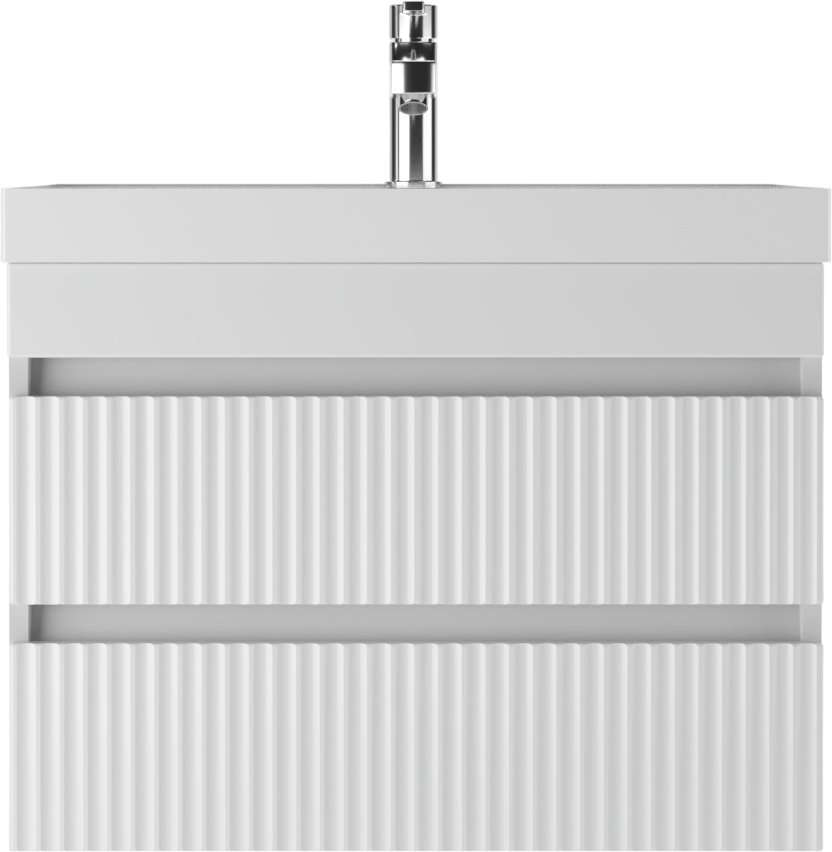 Тумба с раковиной подвесная Айсберг-Unit 70 Бриз с двумя ящиками В2 (2)