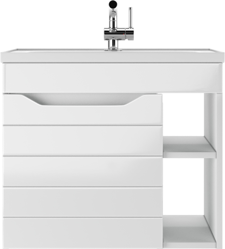 Тумба с раковиной Alba 60 Агата c 1 ящиком B1 (3)