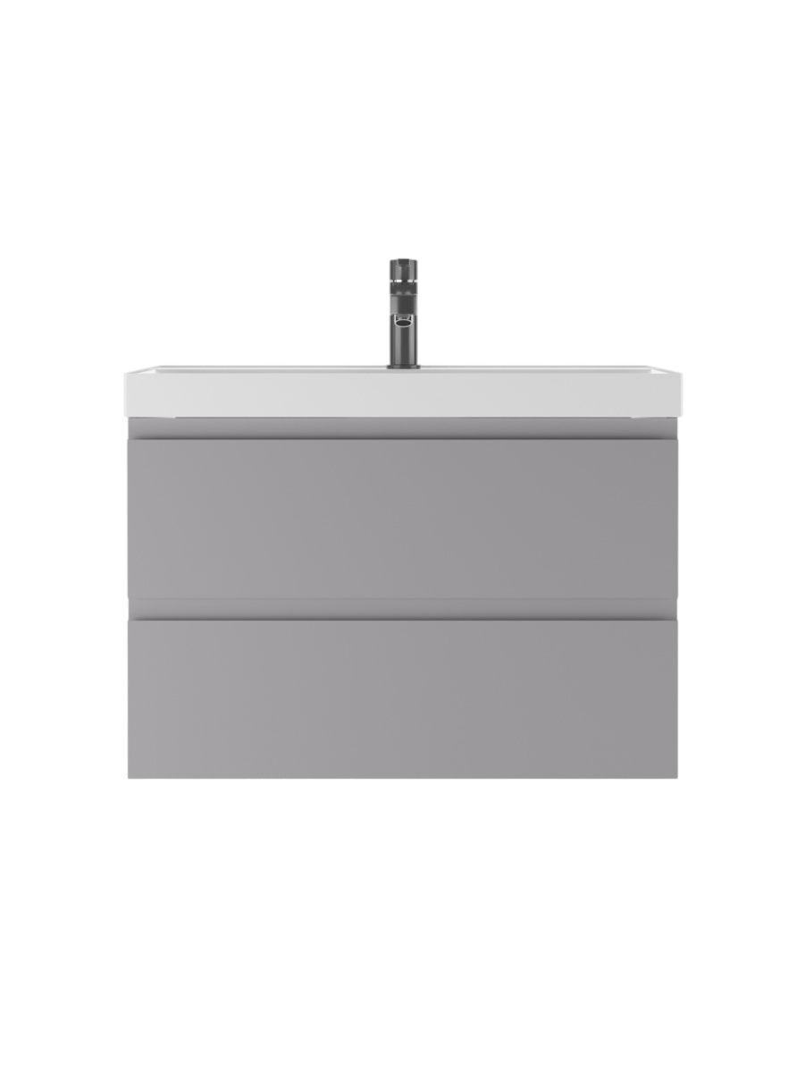Тумба с раковиной Classica 80 Graffo светло-серый матовый В2 (2)