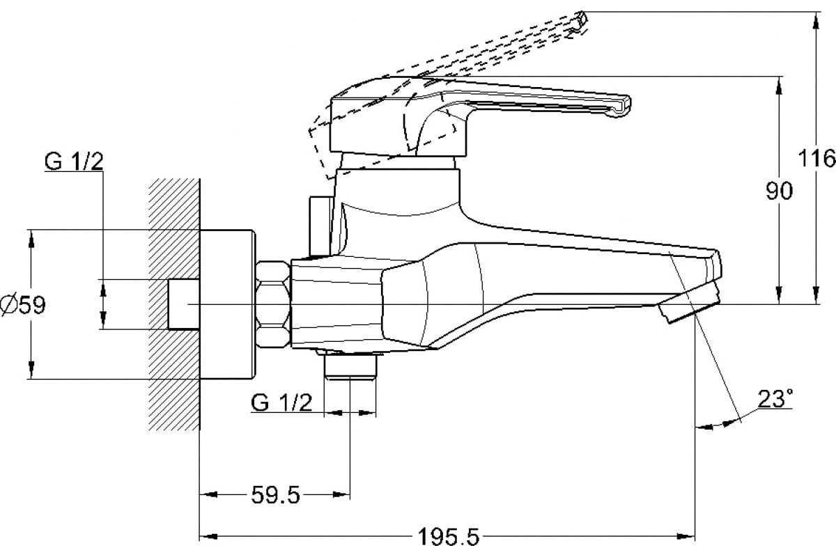 Смеситель для ванны G-lauf SITB3-A182 (2)