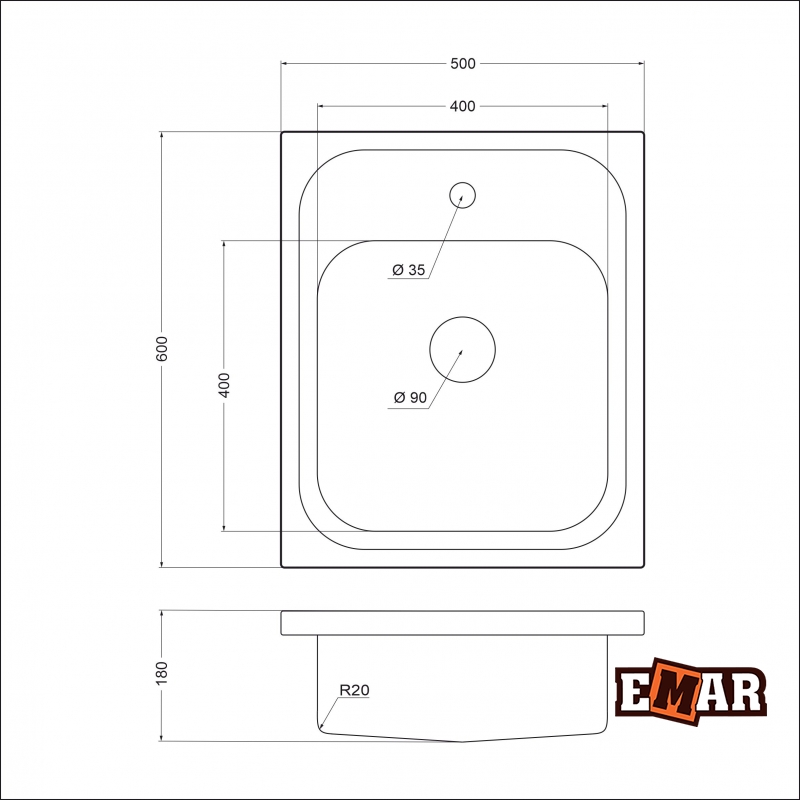 Мойка Emar-5060LQ Electrolize (3)