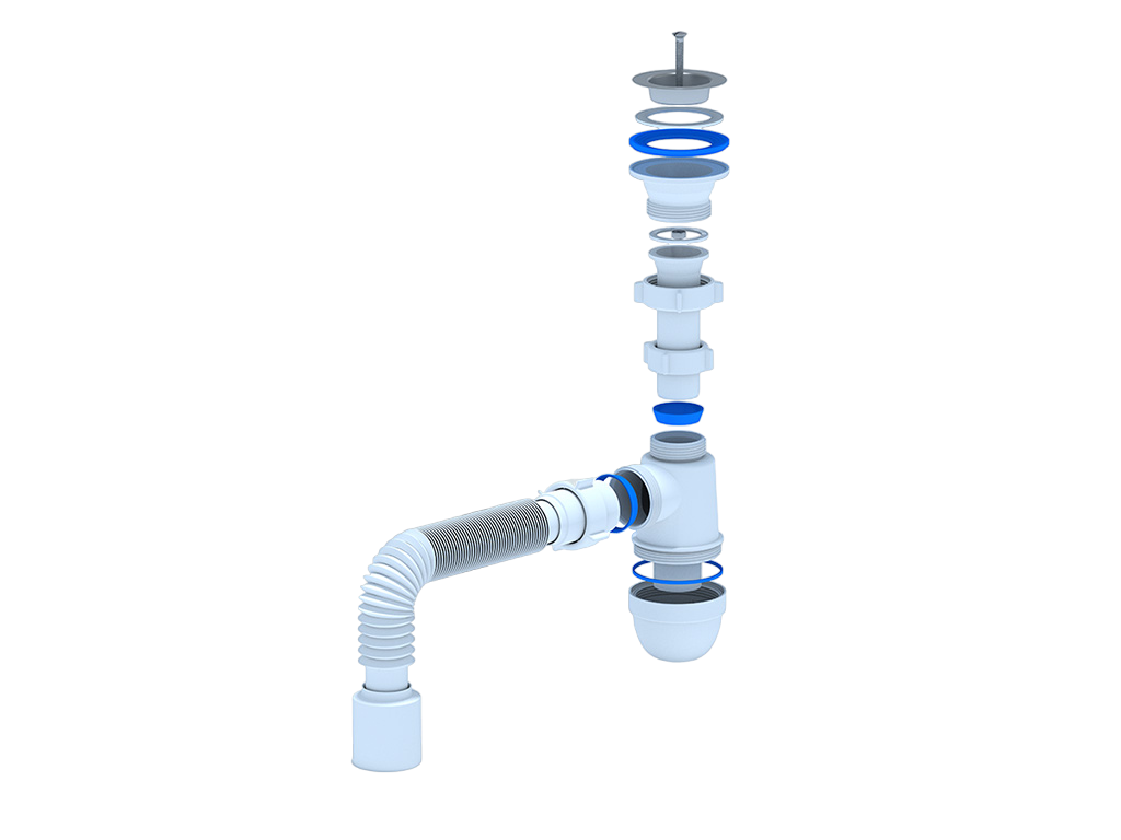 Сифон для раковины Ани Пласт (С0110) 1,12х40 - 2