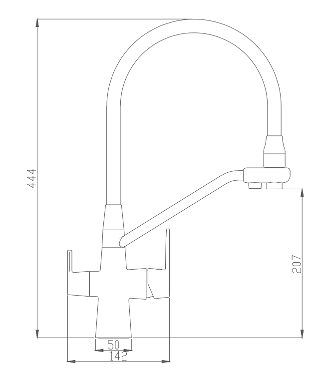 Смеситель для кухни Haiba-HB76855-7 (2)