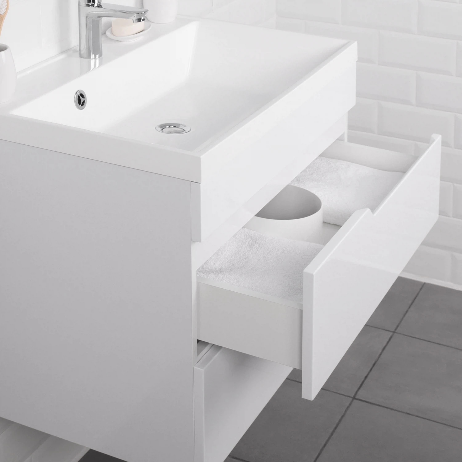 Тумба с раковиной подвесная Itana Alexa 70 (3)