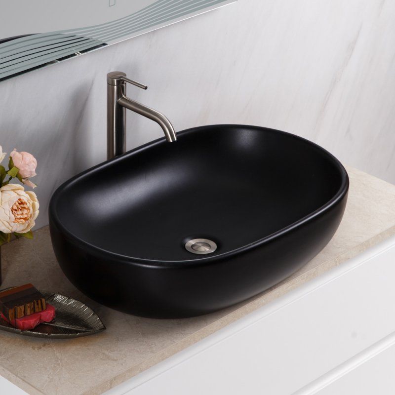 Раковина накладная (чаша) BelBagno [60, Чёрный, Матовая, BB1084-H301]