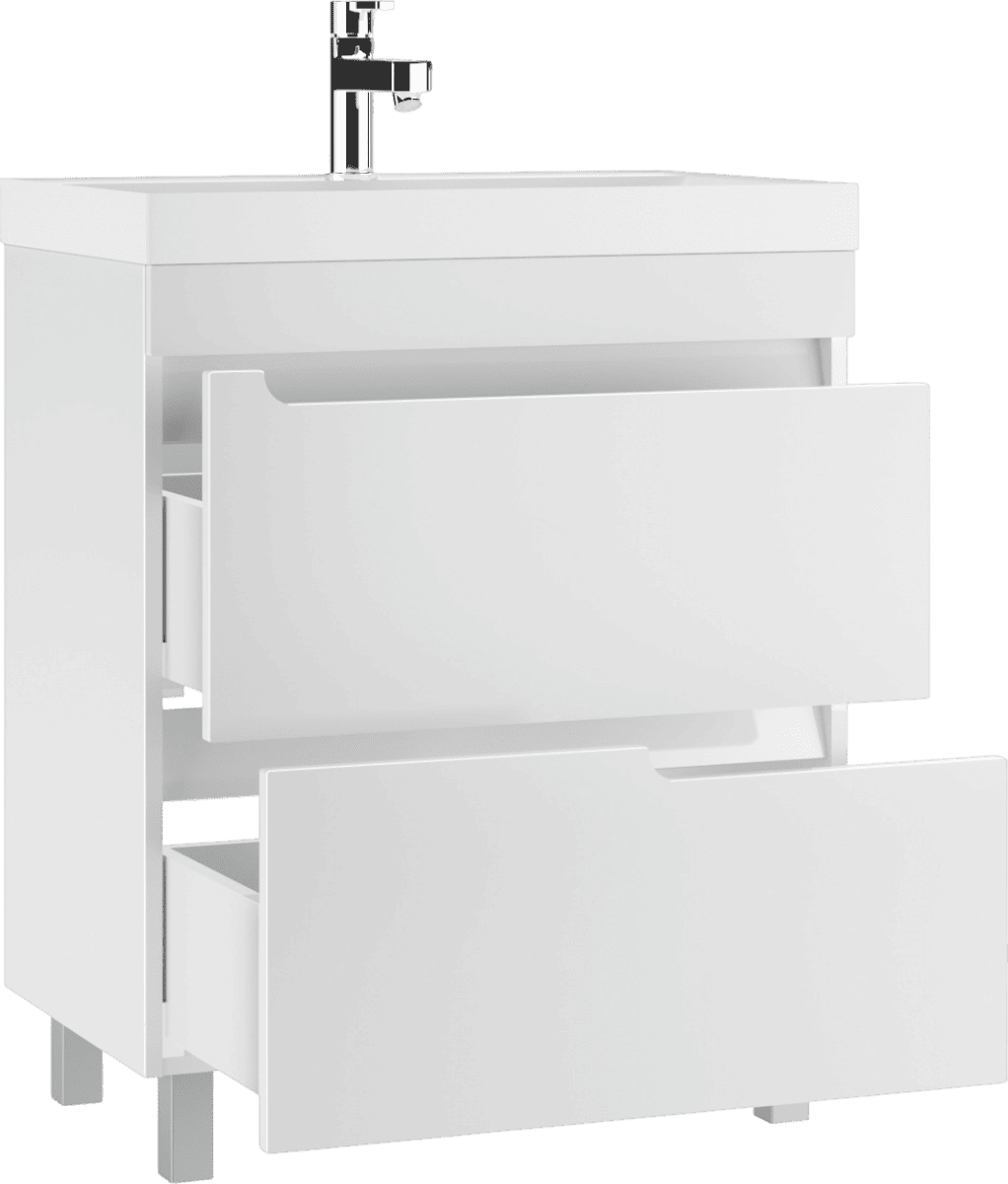 Тумба с раковиной Айсберг-Unit 70 Веста с двумя ящиками В2 (2)