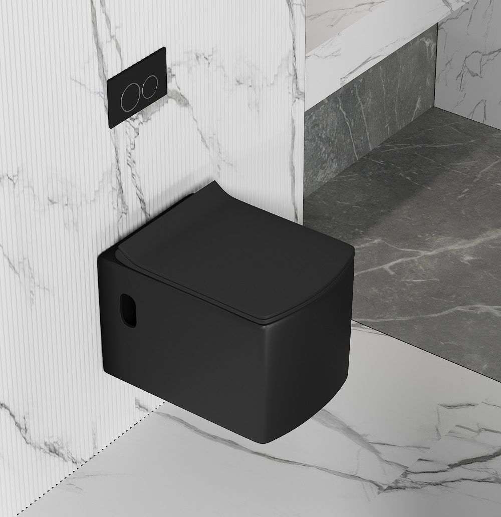 Унитаз подвесной  Piano Ceramic PC-040 black (2)