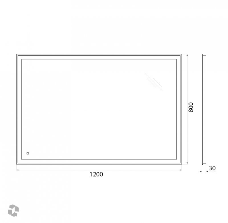 Зеркало BelBagno SPC-GRT-1200-800-LED-TCH (4)