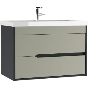 Тумба с раковиной Домино-Нова 80 Карат Серый тауп В2