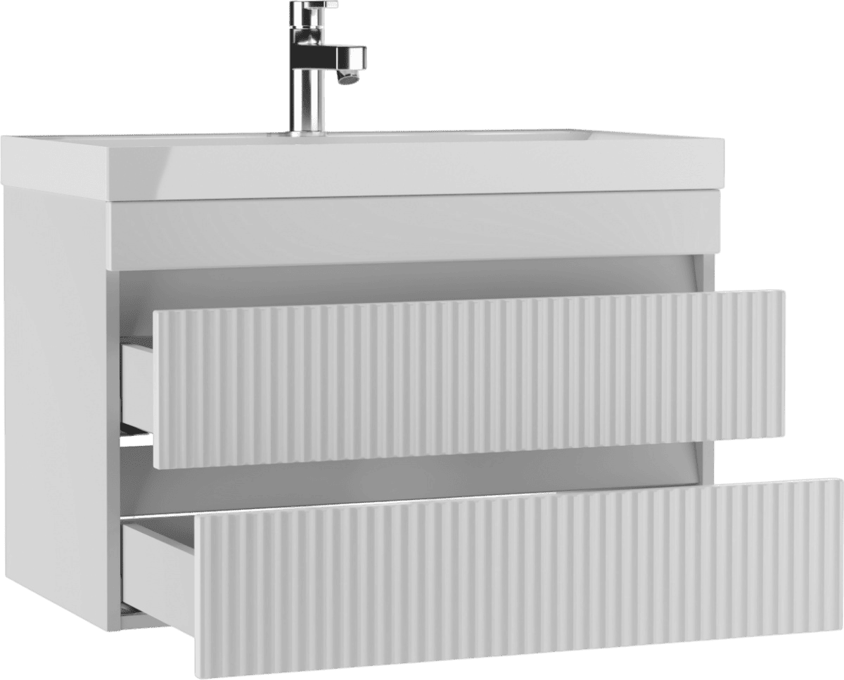 Тумба подвесная Айсберг-UNIT 80 Бриз с двумя ящиками В2 (3)