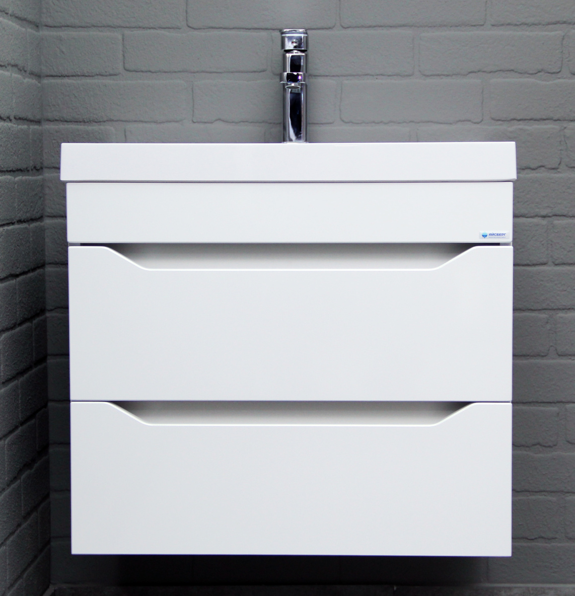 Тумба подвесная Bazis 60 Ева с двумя ящиками В2 (6)