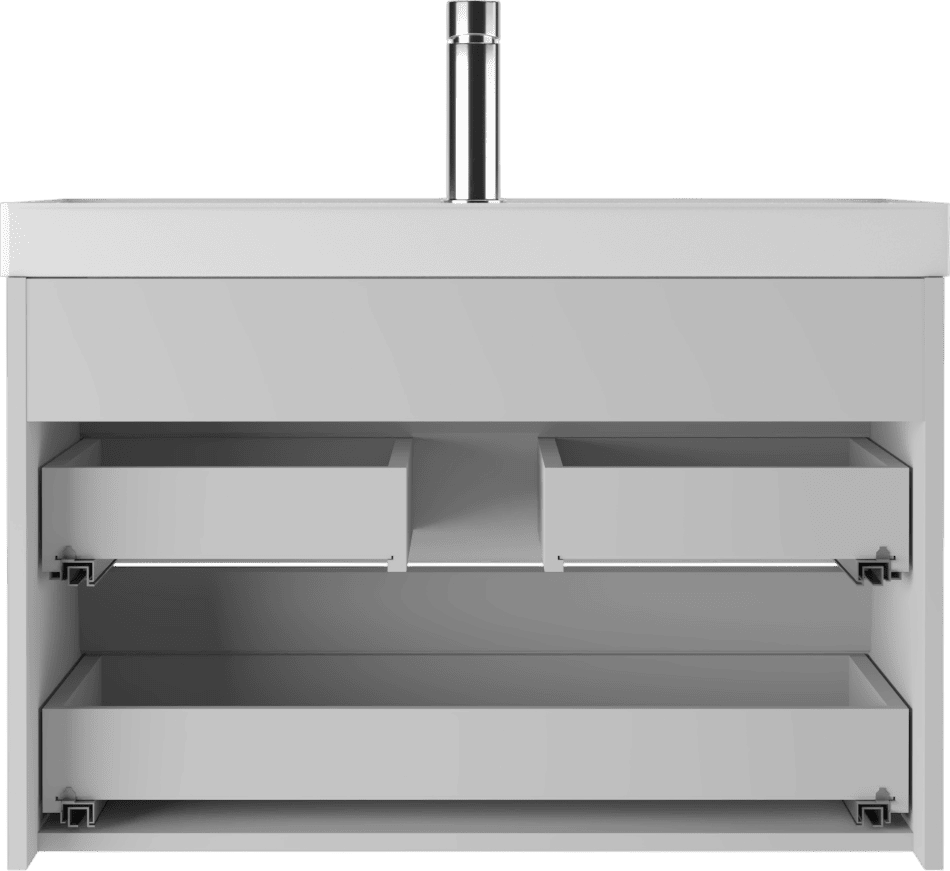 Тумба подвесная Айсберг-UNIT 80 Бриз с двумя ящиками В2 (4)