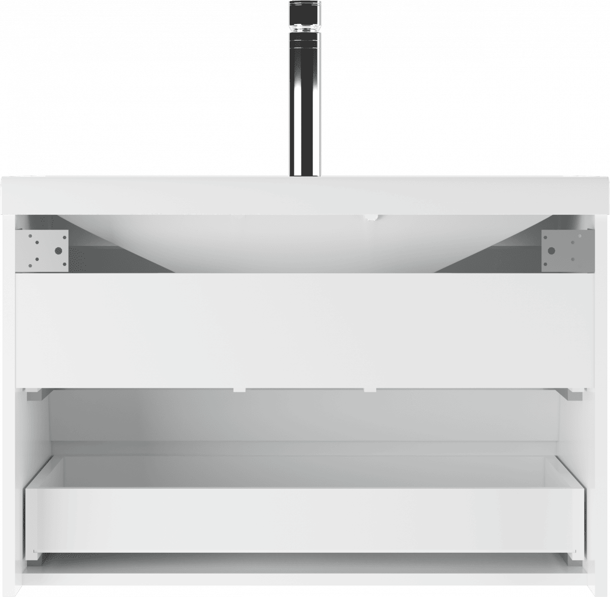 Тумба с раковиной Айсберг Bazis 80 Ева с двумя ящиками В2 (4)