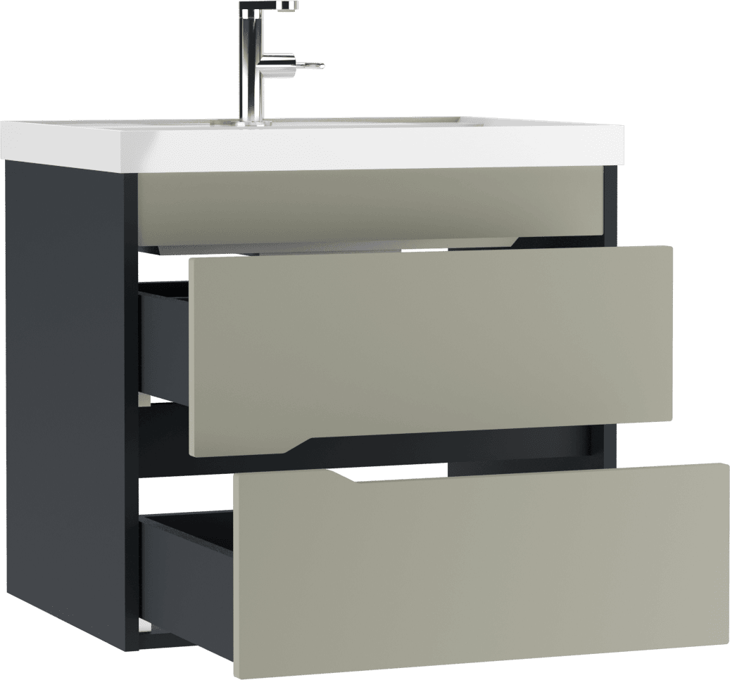 Тумба с раковиной Домино Classica 60 Karat Серый тауп В2 (3)