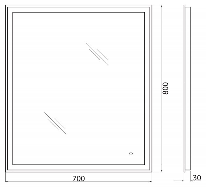 Зеркало BelBagno SPC-GRT-700-800-LED-TCH (2)