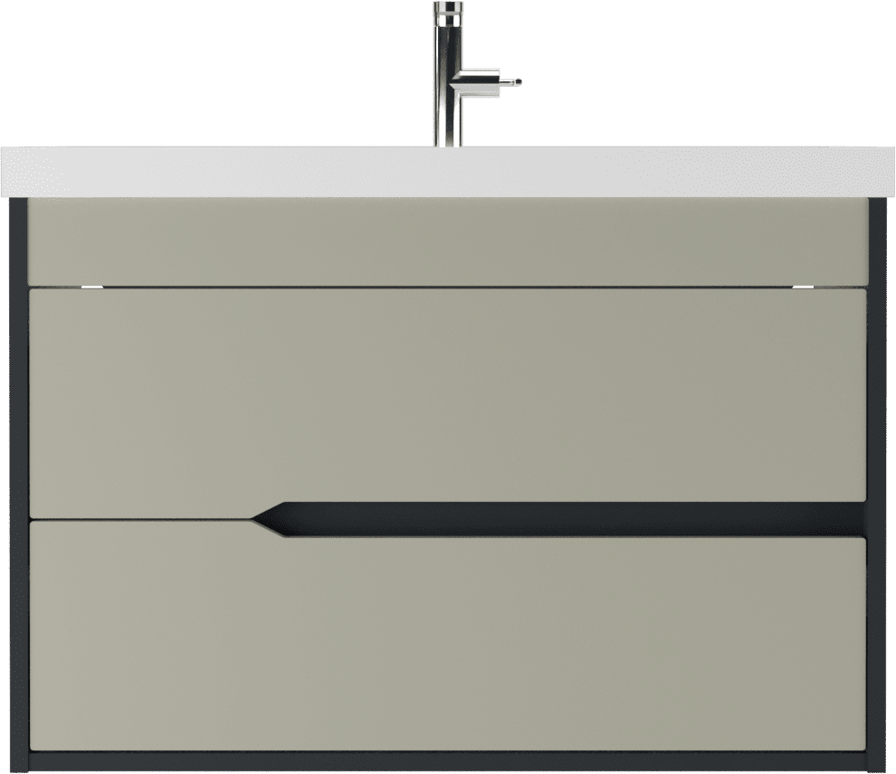 Тумба с раковиной Classica 80 Karat Серый тауп В2 (2)