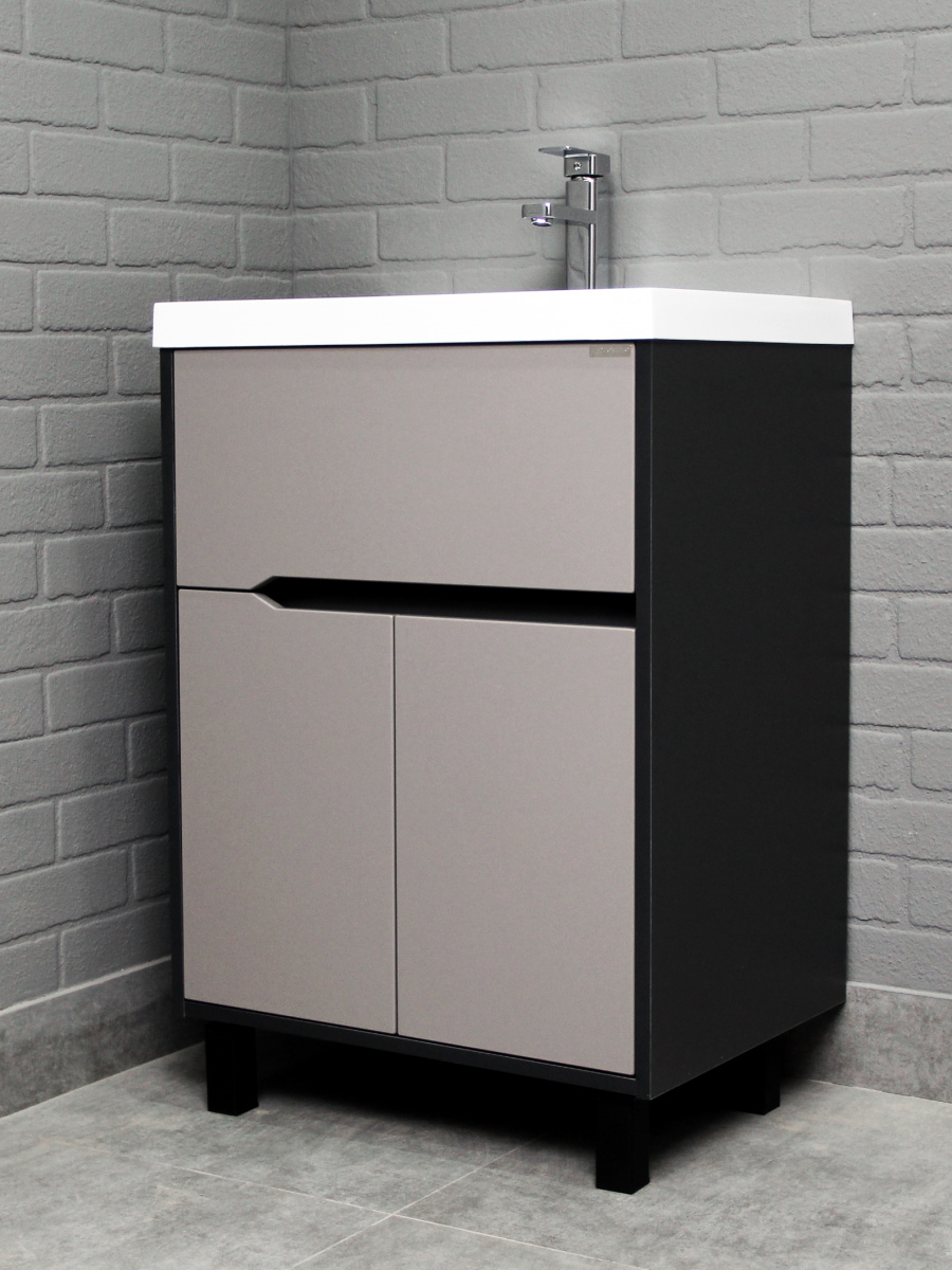 Тумба с раковиной Домино Classica 60 Karat Серый тауп В1 (5)