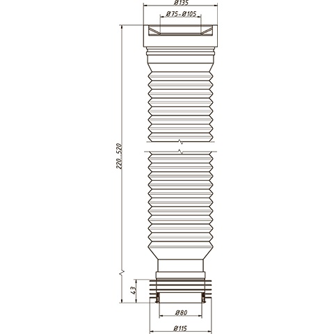 Слив дунитаза гофр. С-990 Орио - 2