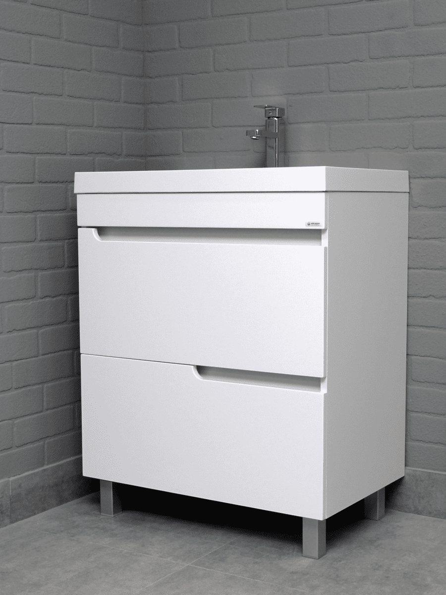 Тумба с раковиной Айсберг-Unit 70 Веста с двумя ящиками В2 (5)