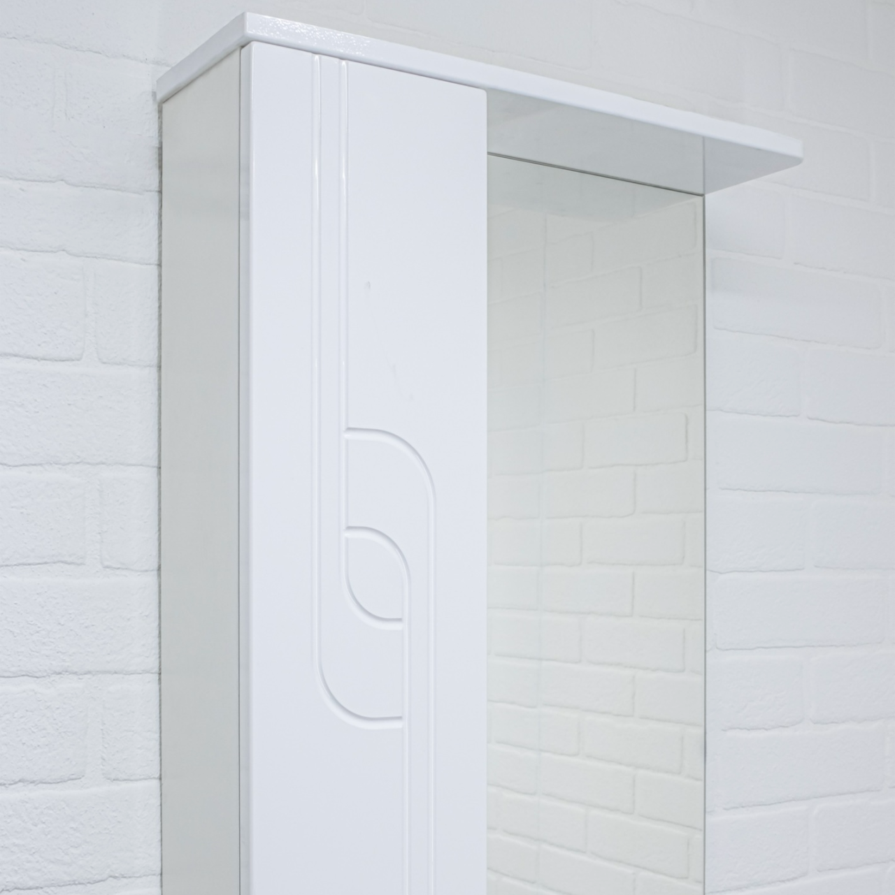 Зеркало-Шкаф Айсберг Лилия 60 левое [Прямоугольное, Белый, DA2008HZ]