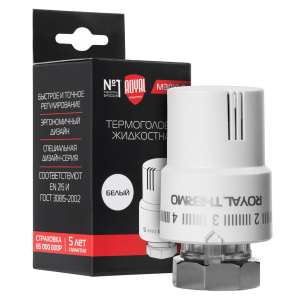 Термоголовка жидкостная Royal Thermo Design М30х1,5 (белый)