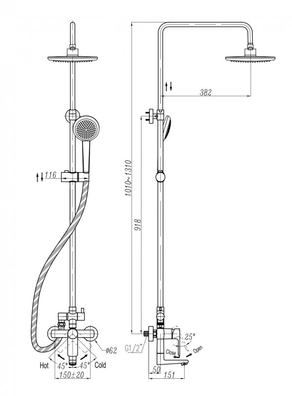 Душевая система CEZARES-LACONICO-C-CVD1-BLC (2)