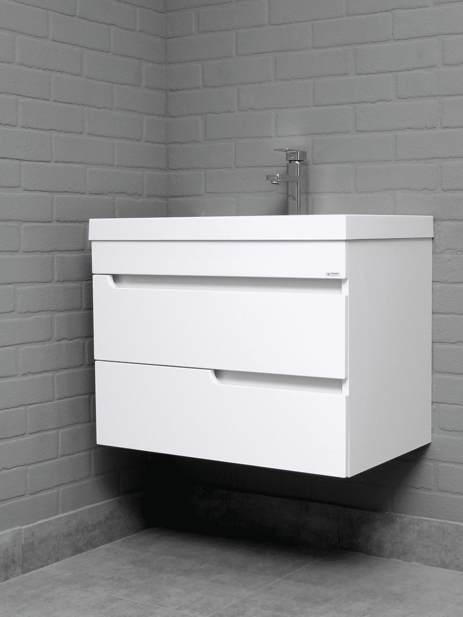 Тумба с раковиной АЙСБЕРГ Unit 70 Веста с двумя ящиками В2 (5)