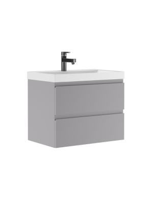 Тумба с раковиной Домино Classica 70 Graffo светло-серый матовый В2