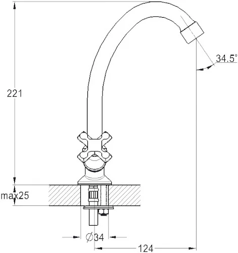 Смеситель для кухни SOLONE JIK4-A102-A (2)