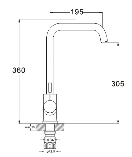 Смеситель G-lauf ZAP4-B090-1 (2)