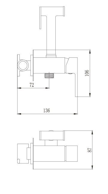Смеситель с гигиеническим душем Haiba-HB5511 (2)