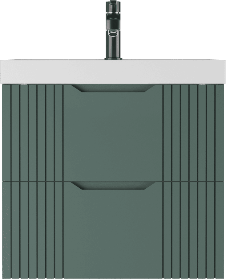 Тумба подвесная Домино Bazis 60 Garden В2 Зелёная (3)