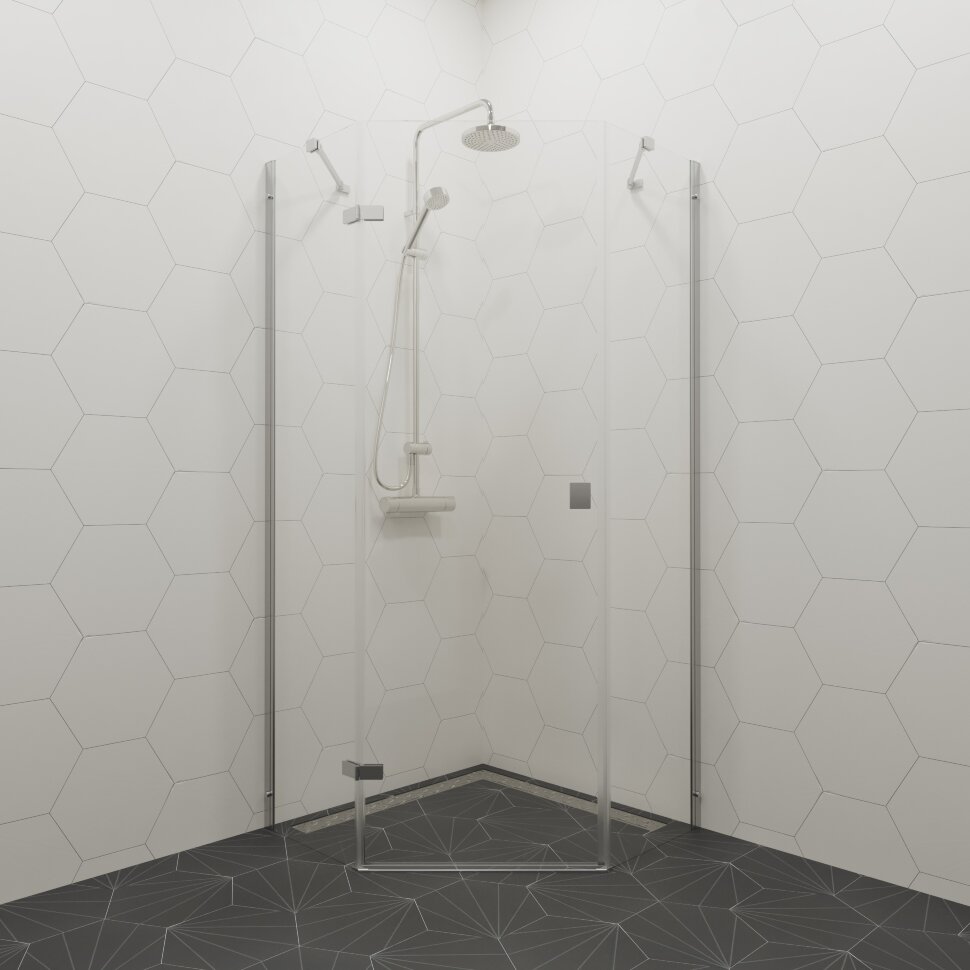 Душевое ограждение Сигма-Хром 90x90 (2)