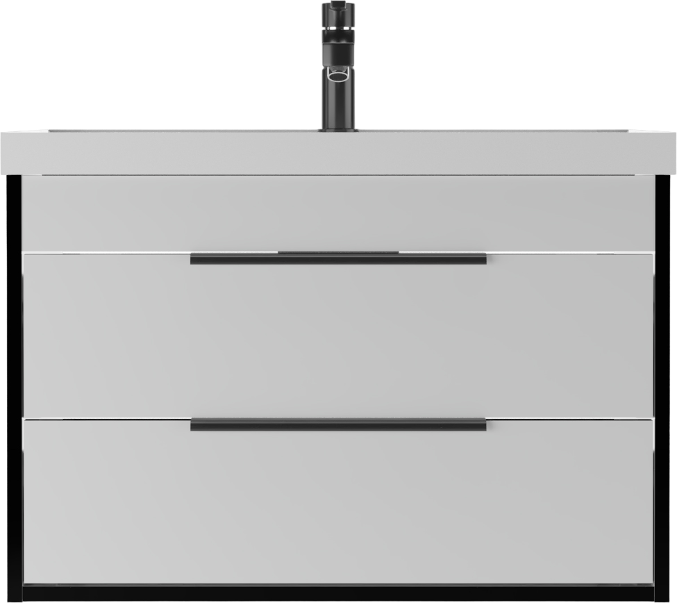 Тумба подвесная под умывальник Домино Unit 80 Форта (Forta) B2 Белый (2)