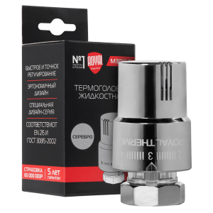 Термоголовка жидкостная Royal Thermo Design М30х1,5 (хром)