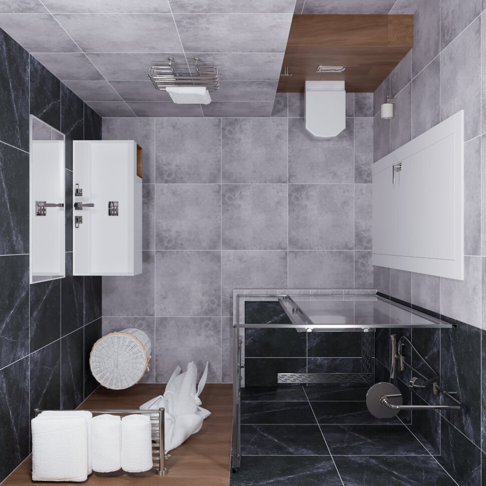 Душевое ограждение Triton-Вента-Хром 100x80 (5)