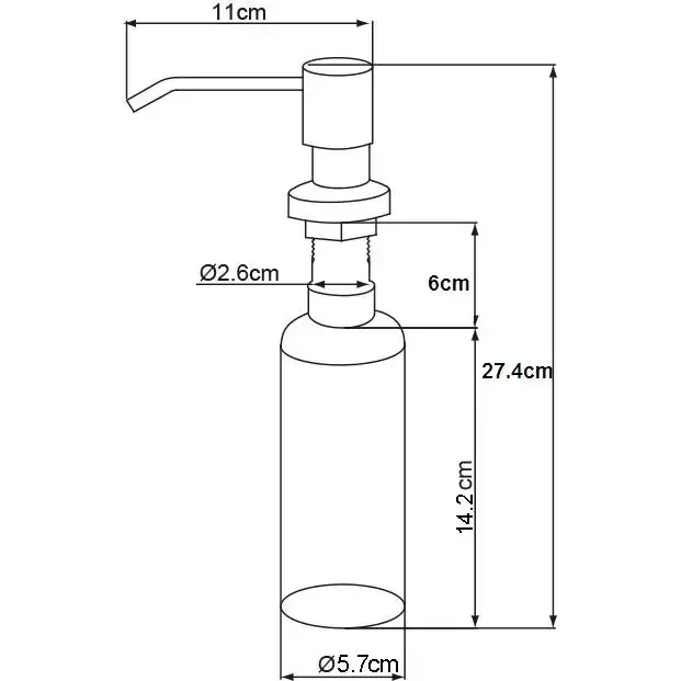 Дозатор жидкого мыла Oulin OL - 401D хром (2)