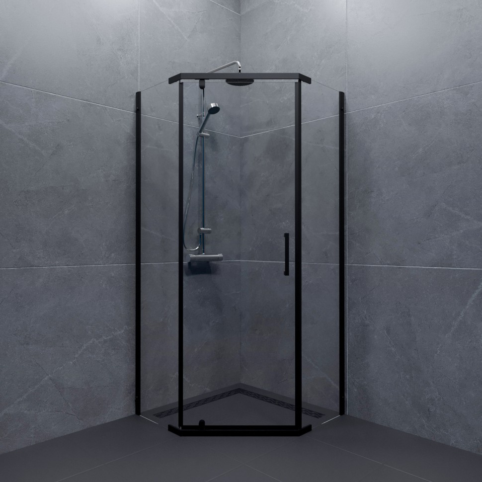 Душевое ограждение Дека-Блэк 90x90 (2)