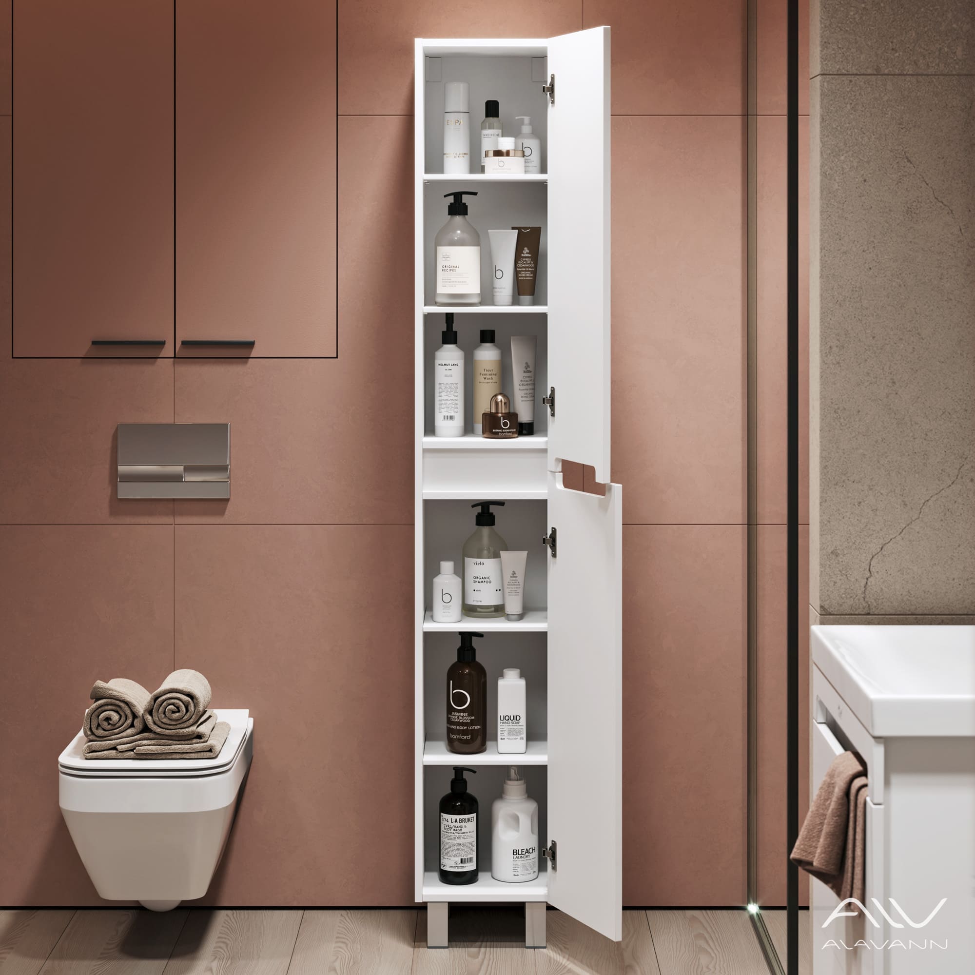 Шкаф-пенал Alavann Cosmetic 30 белый (3)