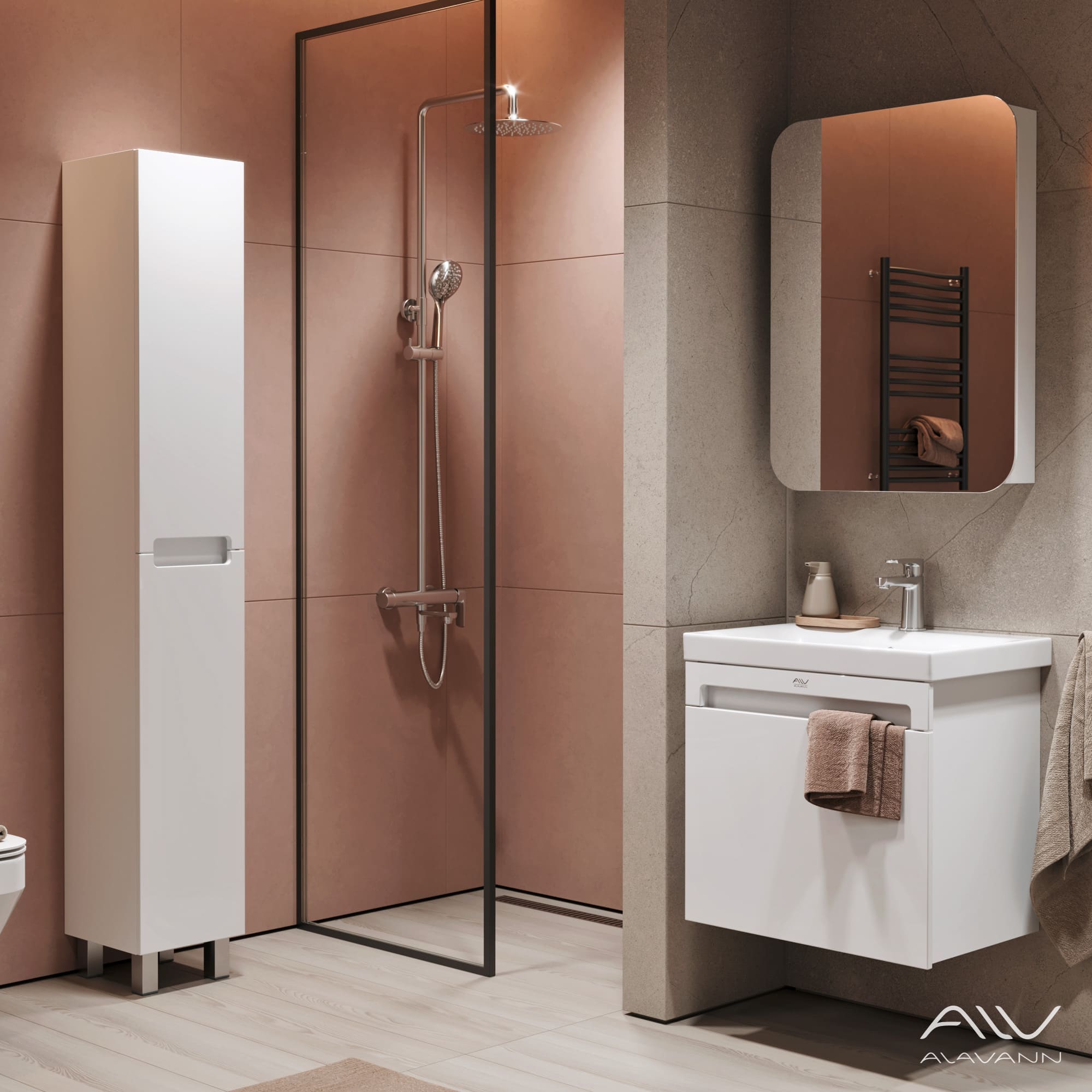 Шкаф-пенал Alavann Cosmetic 30 белый (2)
