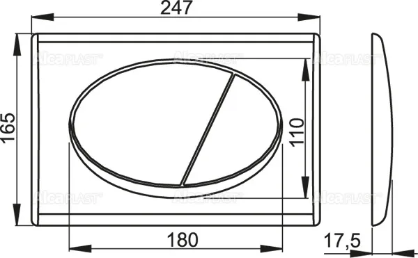 Кнопка смыва для инсталяции-AlcaPlast-M71-2