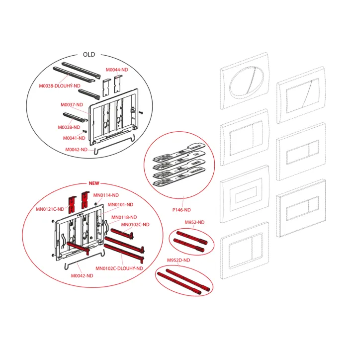 Кнопка AlcaPlast-M70 (3)