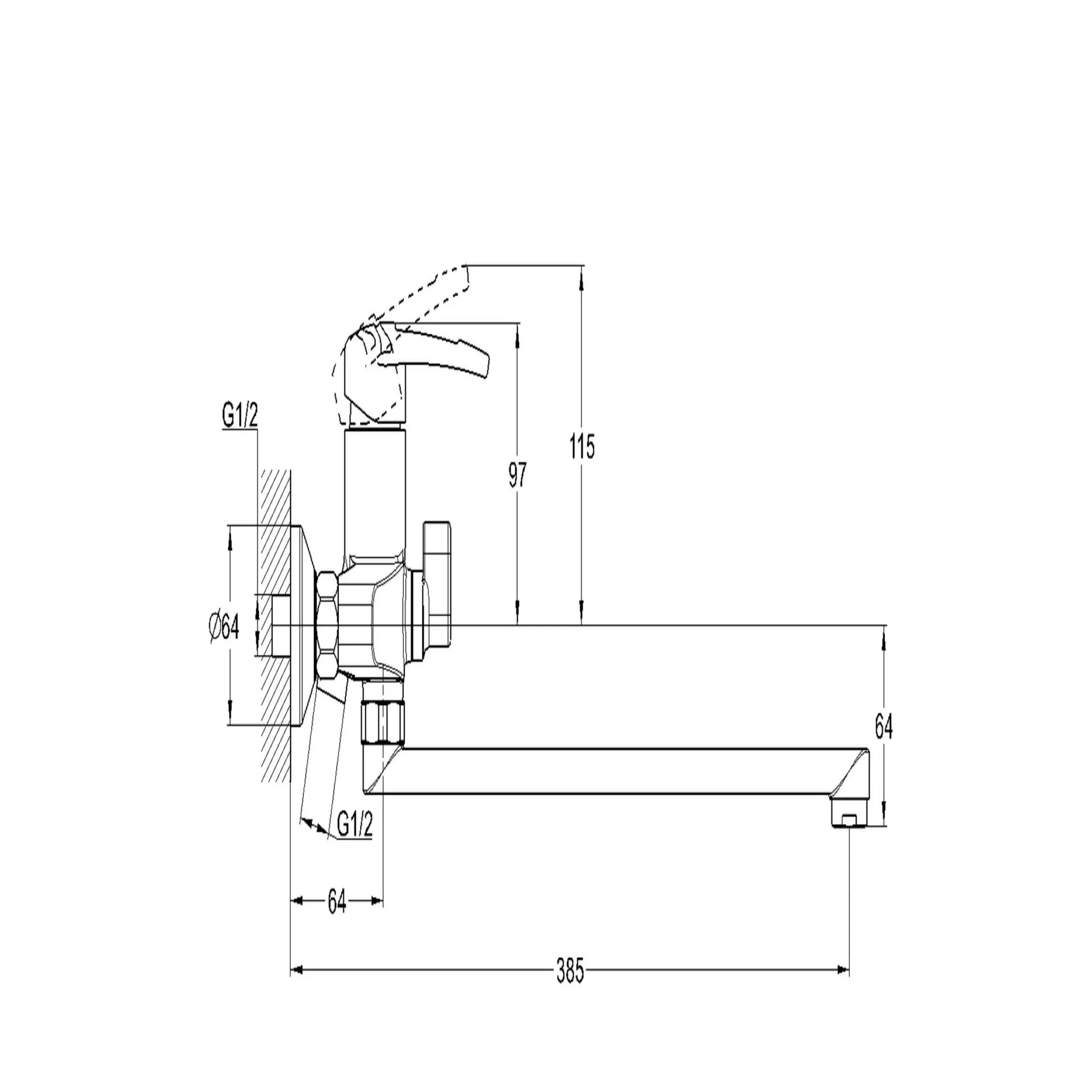 Смеситель для ванны G-lauf  LWF7-A113 (2)