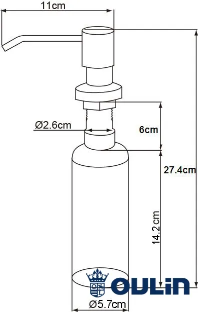 Дозатор кухонный Oulin OL-401DS (3)