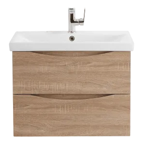 Тумба с раковиной BelBagno MARINO-CER-700-2C-SO-WO-P Rovere Bianco